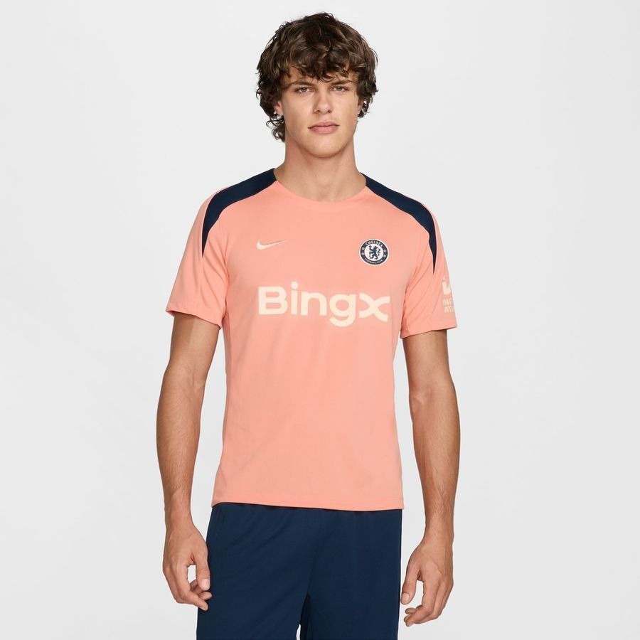 Chelsea Training T-Shirt Dri-FIT Strike - Apricot/Obsidian/Guava Ice - Men's-SoccerKits Hub | Buy Soccer Jerseys Online